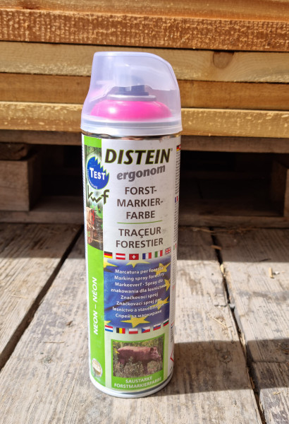 DISTEIN ergonom - značkovací barva ve spreji - reflexní růžová