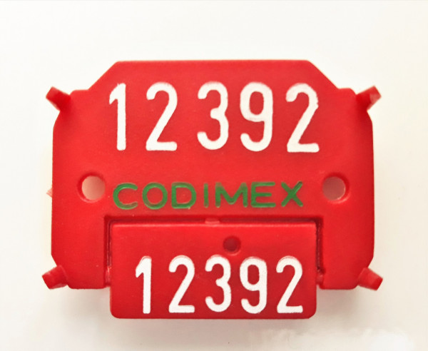 Štítek číslovací 3 - řádkový s kontrolním štítkem (1000 ks)